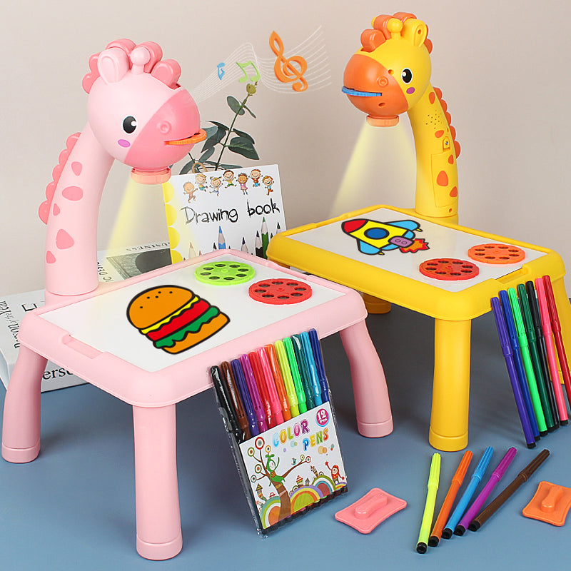 Giraffe Projection Painting Table – SCREEN FREE KIDS™ All Day!